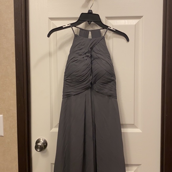 Dark Gray / Steel Gray Bridesmaid Formal Dress - Picture 4 of 6